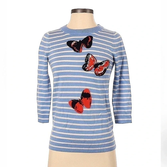 J. Crew | 100% Merino Wool Butterfly Sweater | Flawed Gem Size XS - Picture 3 of 7